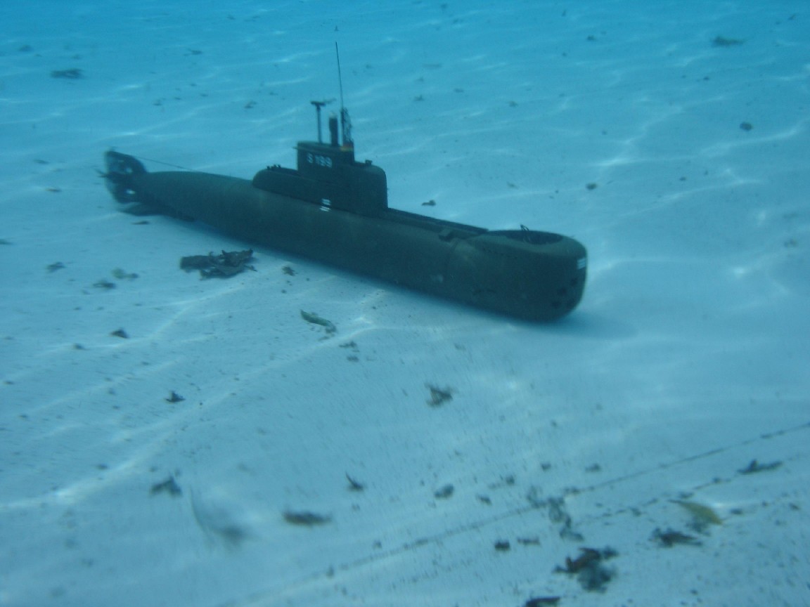 Warteposition auf Seeboden