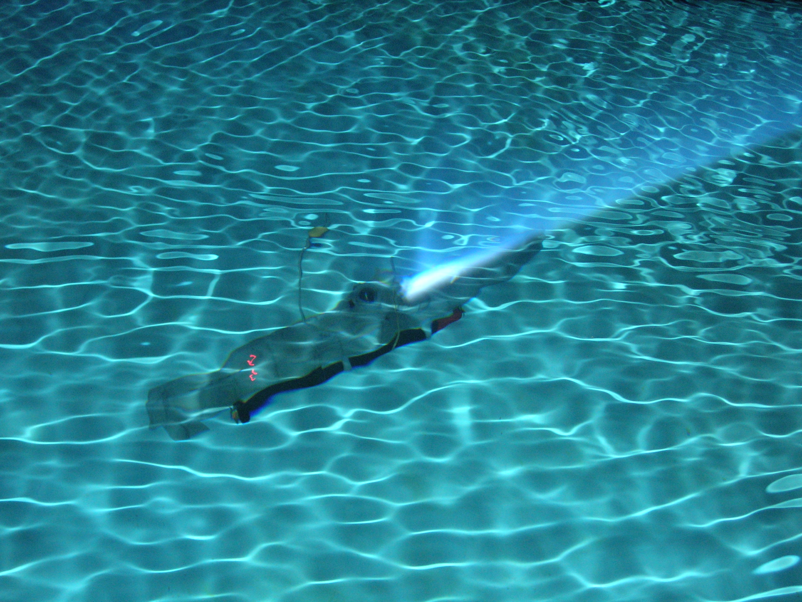 Nachtfahrt mit Scheinwerfer